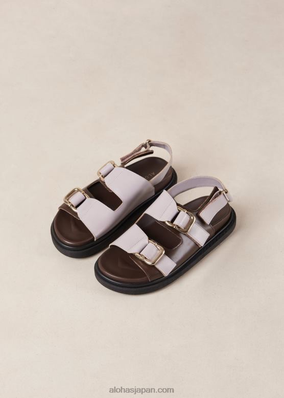 Alohas コーヒーブラウンモーブ 42TFH15 女性 harper - 茶色と紫のレザーサンダル