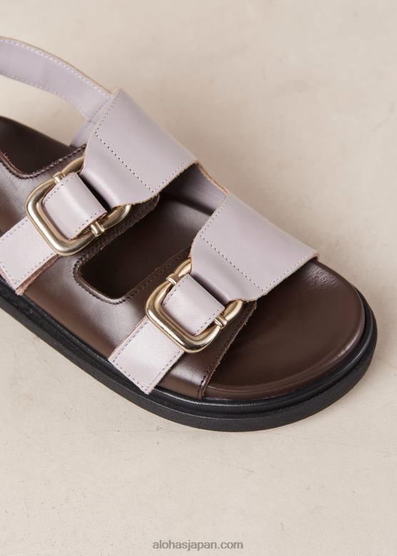 Alohas コーヒーブラウンモーブ 42TFH15 女性 harper - 茶色と紫のレザーサンダル