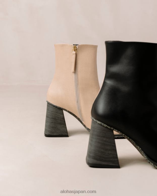 Alohas バイカラーストーンベージュブラック 42TFH201 女性 South corn - 黒とベージュのビーガン レザー ブーツ