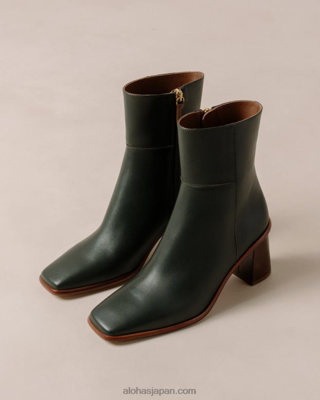 Alohas 翡翠緑 42TFH228 女性 West Vintage - ダークグリーンのレザーブーツ