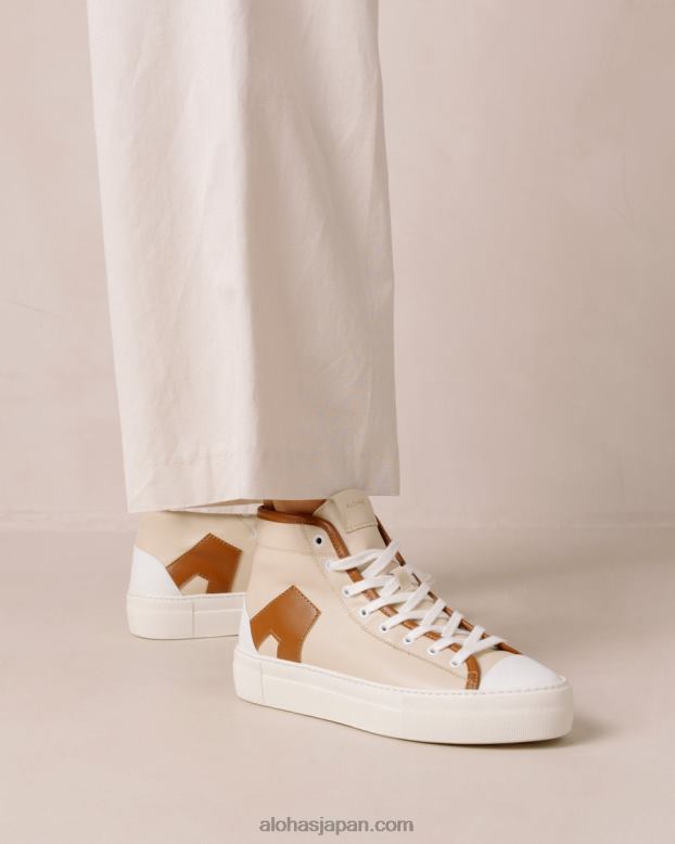 Alohas クッキー 42TFH263 女性 tb.35 - ブラウンとベージュのレザースニーカー