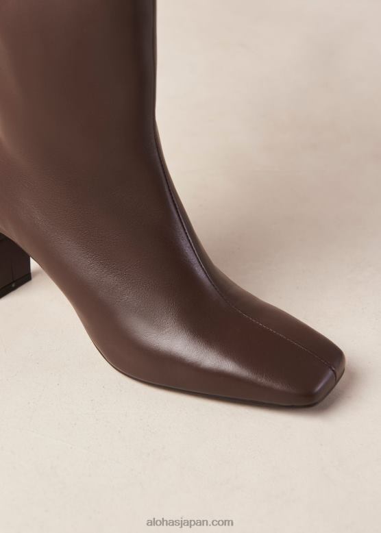 Alohas コーヒーブラウン 42TFH275 女性 isobel - ホワイトレザーブーツ