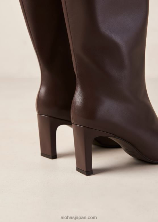 Alohas コーヒーブラウン 42TFH275 女性 isobel - ホワイトレザーブーツ