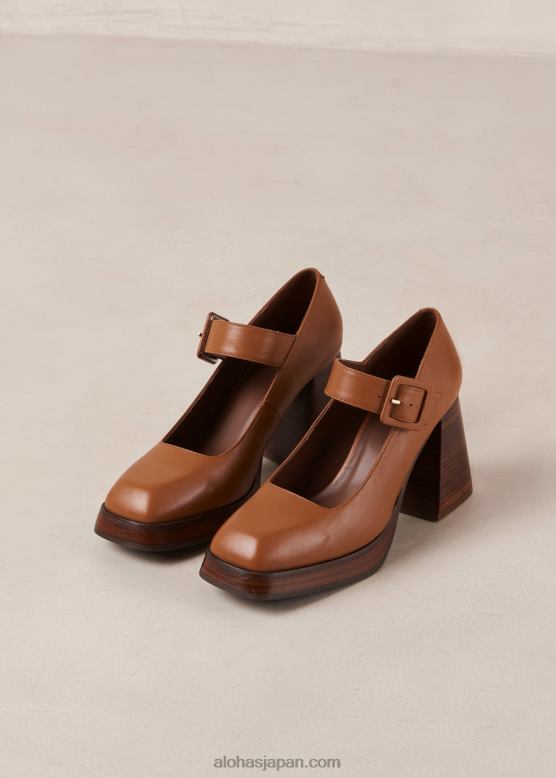Alohas 黄褐色 42TFH286 女性 oregon - ブラウンレザーパンプス