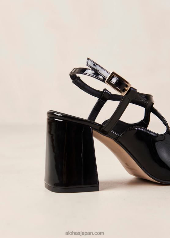 Alohas オニキスブラック 42TFH287 女性 reggie - ブラックのパテントレザーパンプス