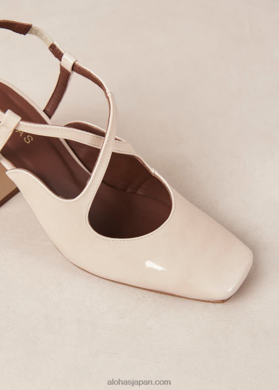 Alohas クリーム 42TFH288 女性 reggie - ホワイトパテントレザーパンプス