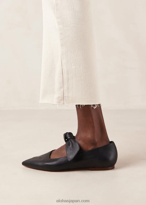Alohas 黒 42TFH290 女性 fossil - ブラックレザーバレエシューズ