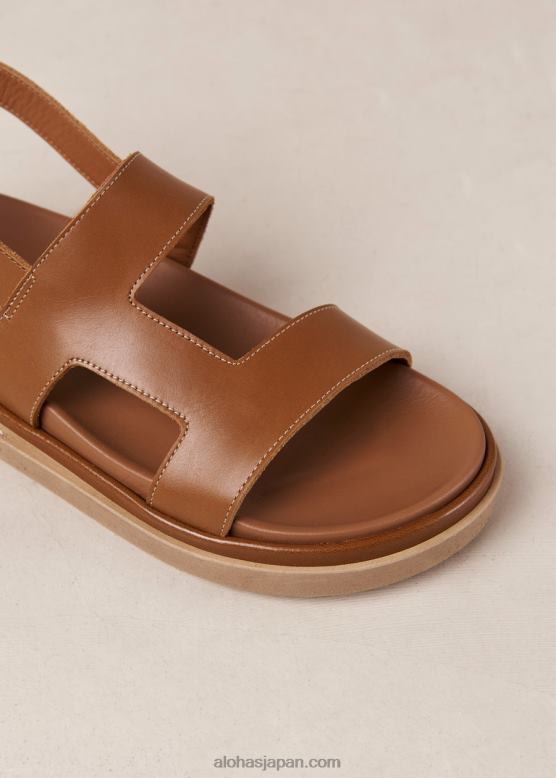 Alohas 黄褐色 42TFH323 女性 ローレライ - 茶色のレザーサンダル
