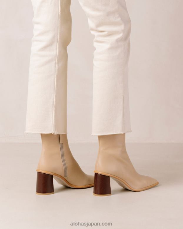 Alohas ストーンベージュ 42TFH343 女性 West Cape ヴィンテージ - ベージュ レザー ブーツ