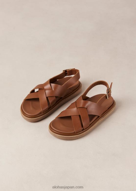 Alohas 黄褐色 42TFH371 女性 trunca - ブラウンレザーサンダル