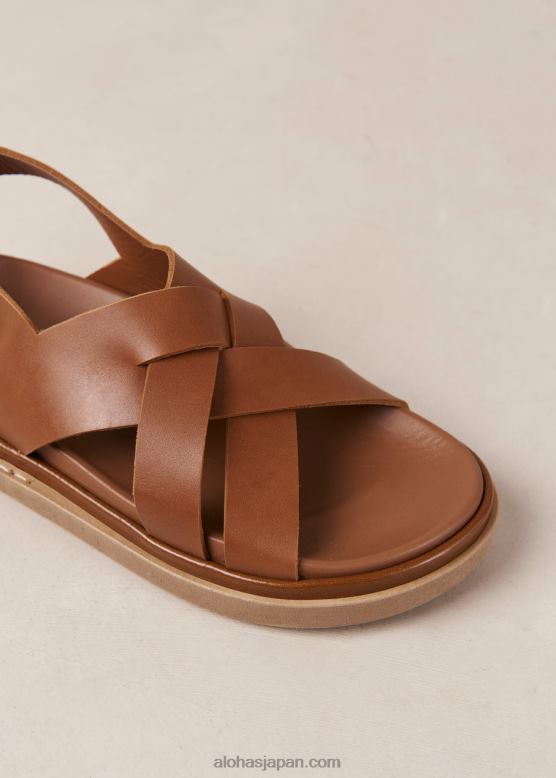Alohas 黄褐色 42TFH371 女性 trunca - ブラウンレザーサンダル