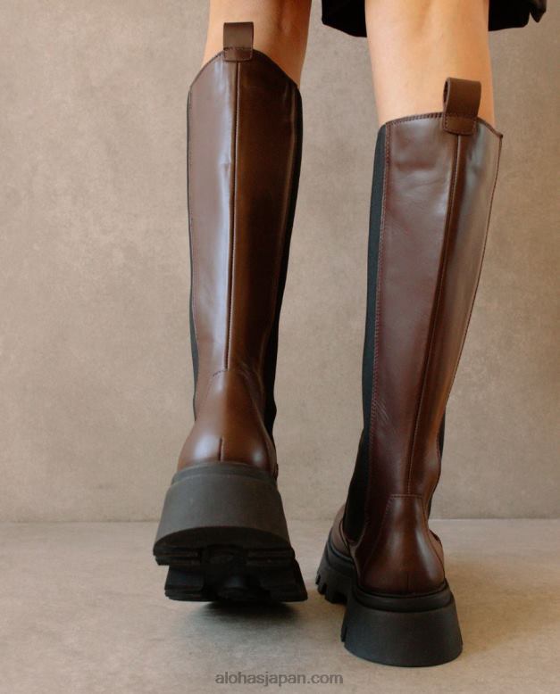Alohas コーヒーブラウン 42TFH395 女性 ゴーゲッター - 茶色のレザーブーツ