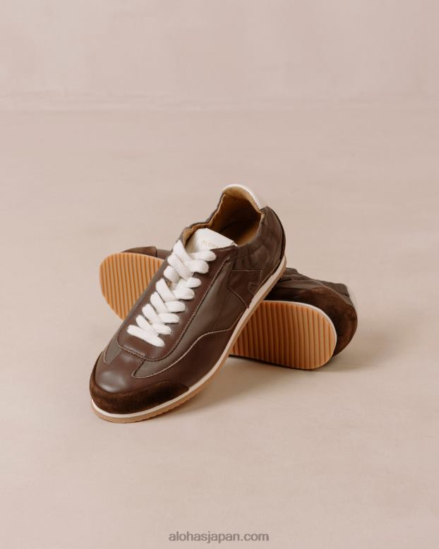 Alohas ココアパウダー 42TFH401 女性 tb.70 - ブラウンレザースニーカー