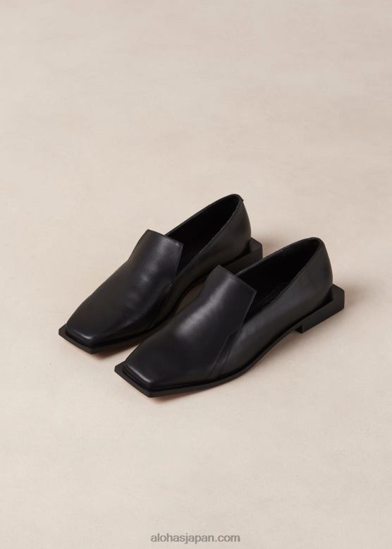 Alohas 黒 42TFH483 女性 Kaizen - 黒のレザーローファー