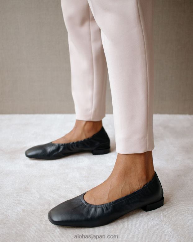 Alohas 黒 42TFH526 女性 habibi - 黒のバレエ フラット