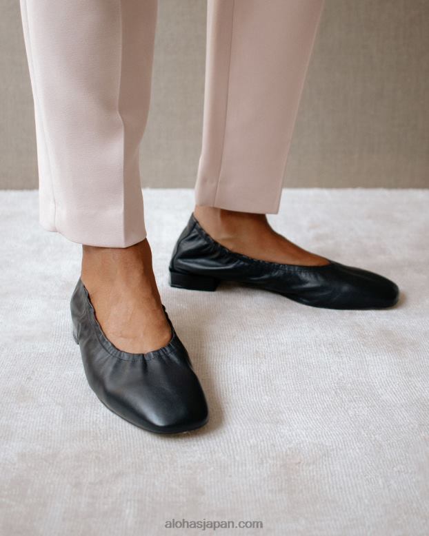 Alohas 黒 42TFH526 女性 habibi - 黒のバレエ フラット