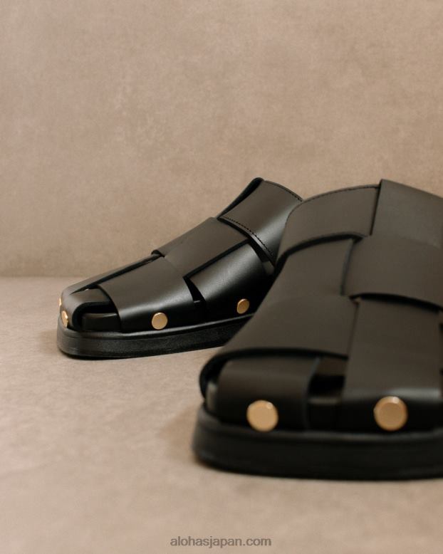 Alohas 黒 42TFH529 女性 stuart - ブラックレザーミュール