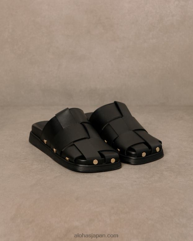 Alohas 黒 42TFH529 女性 stuart - ブラックレザーミュール