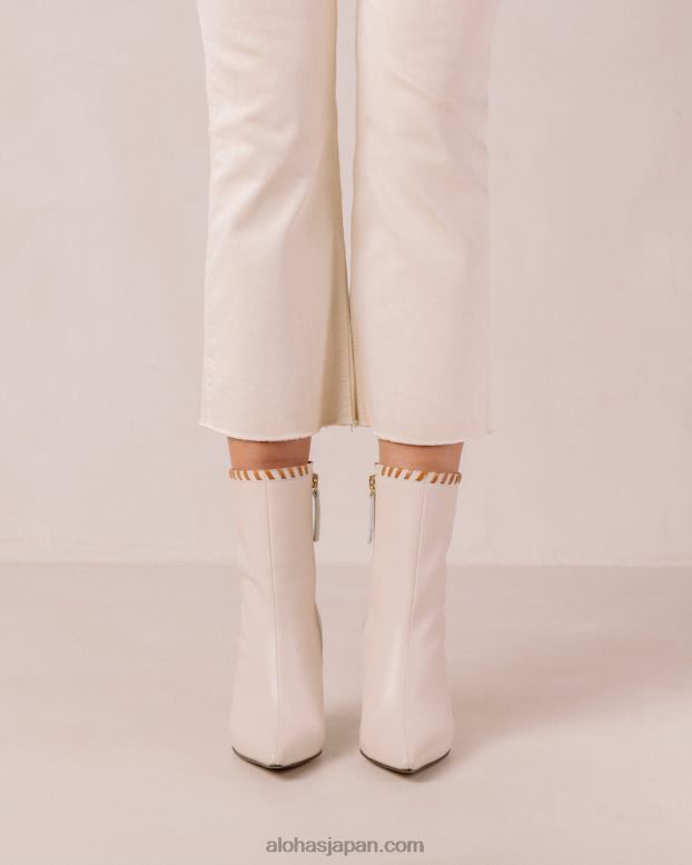 Alohas クリーム 42TFH537 女性 レオ - 白い革のブーツ