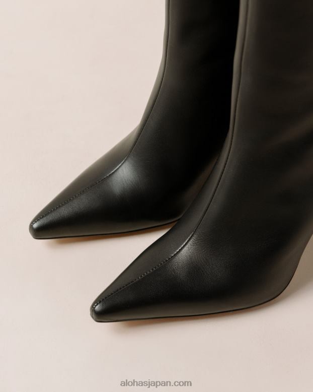 Alohas 黒 42TFH538 女性 レオブラック - 黒のレザーブーツ