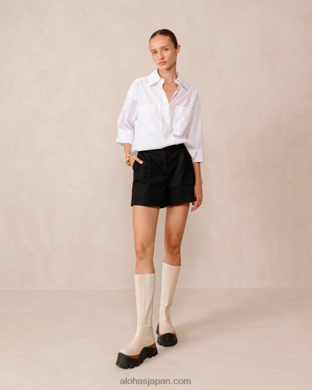 Alohas ナッツクリーム 42TFH552 女性 ロキシー・ナッティ - ホワイトレザーブーツ