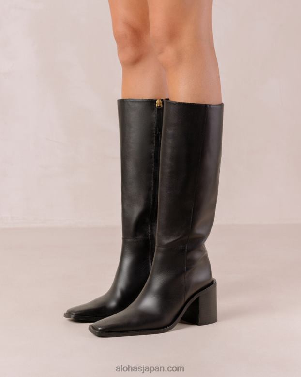 Alohas 黒 42TFH557 女性 ベルタ - 黒のレザーブーツ
