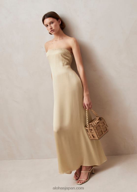 Alohas クリーム 42TFH599 女性 イリア - ベージュのマキシドレス