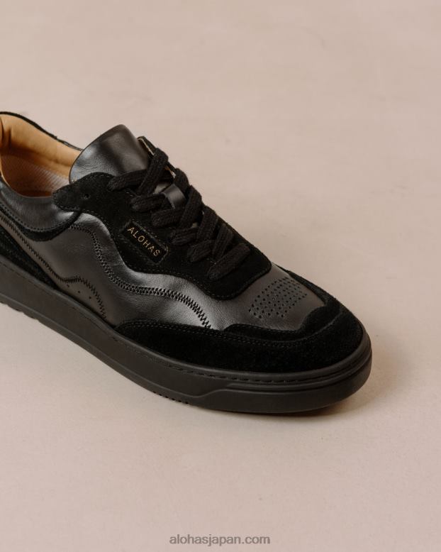 Alohas 真っ黒 42TFH67 女性 tb.87 - 黒のレザースニーカー
