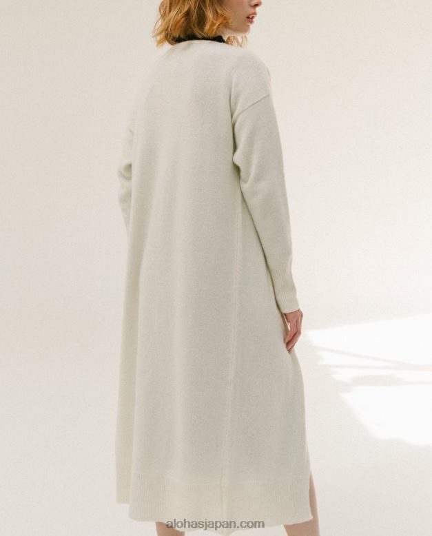 Alohas 象牙 42TFH716 女性 追求 - ホワイトニットカーディガン
