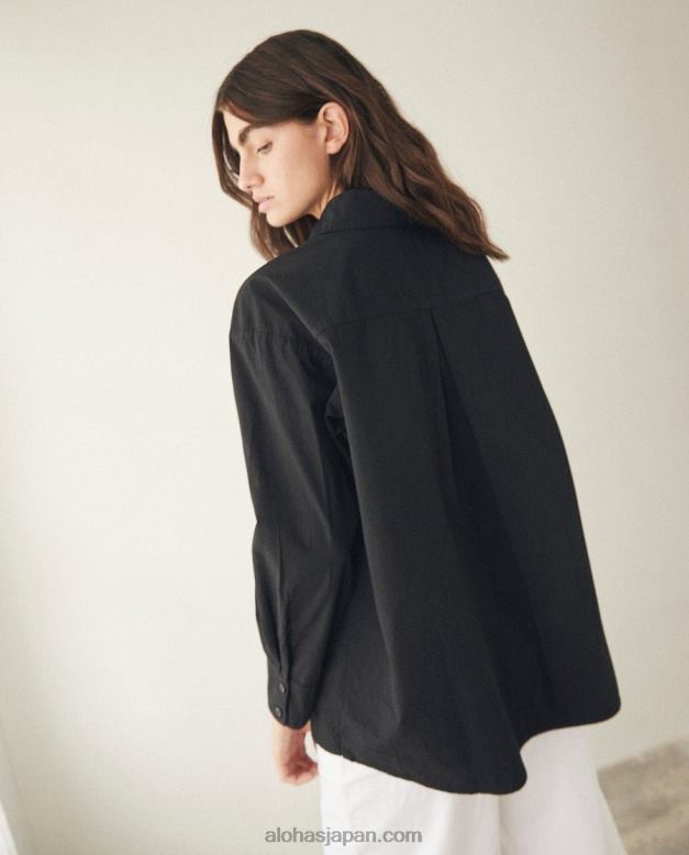 Alohas 黒 42TFH721 女性 トロフィー - 黒のコットンシャツ