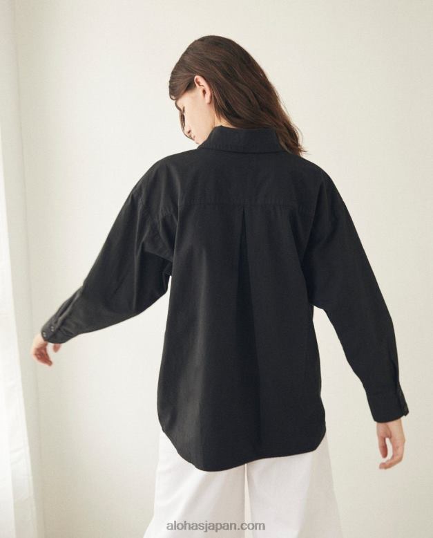 Alohas 黒 42TFH721 女性 トロフィー - 黒のコットンシャツ