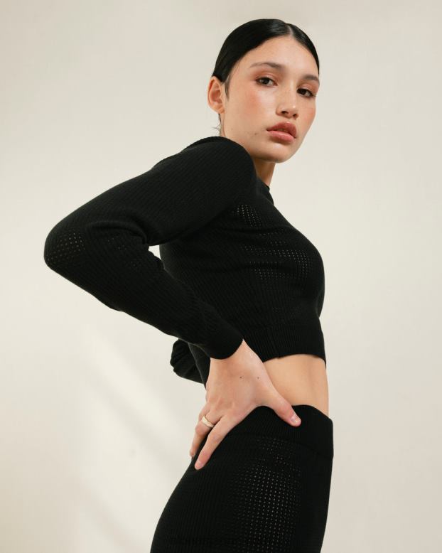 Alohas 黒 42TFH745 女性 roy - 黒のニットトップ