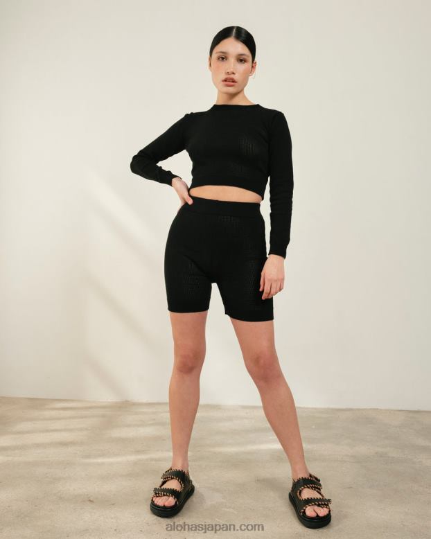 Alohas 黒 42TFH745 女性 roy - 黒のニットトップ