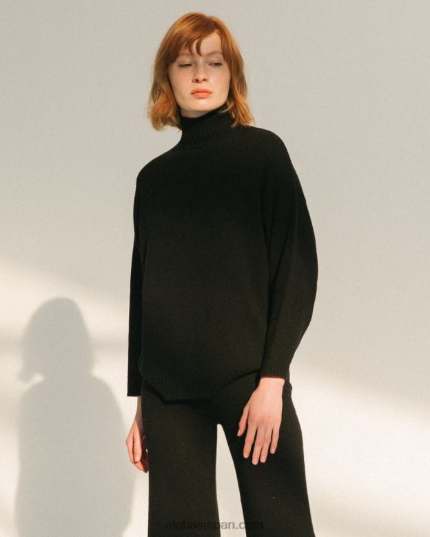 Alohas 黒 42TFH766 女性 乗客 - 黒のニットトップ
