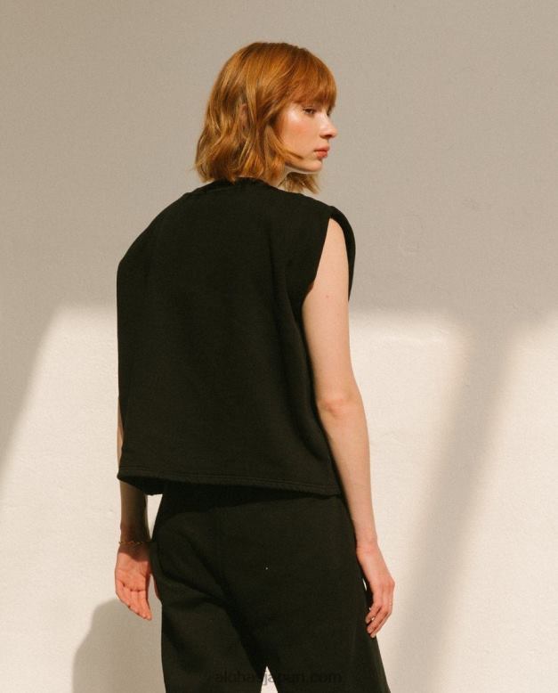 Alohas 黒 42TFH767 女性 corretto - ブラックコットントップ