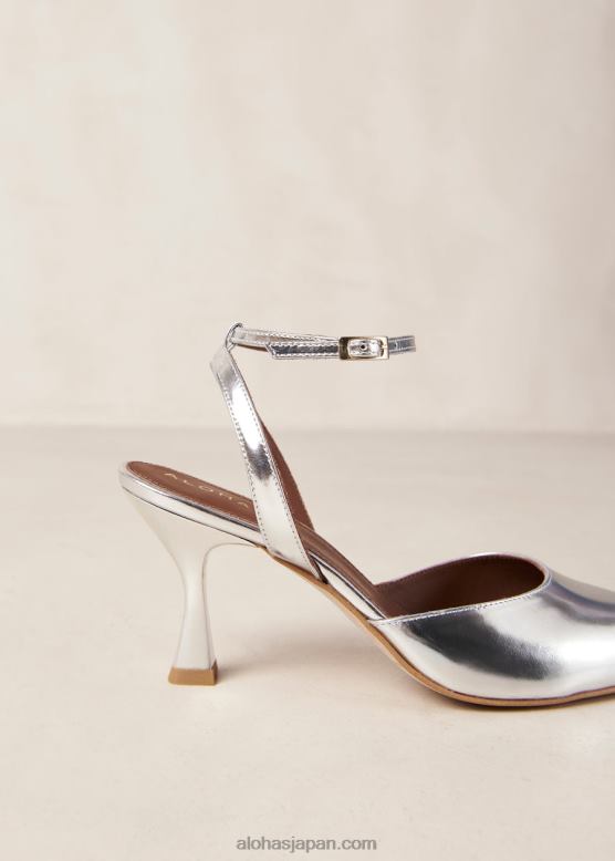 Alohas シマーシルバー 42TFH78 女性 シンデレラ シマー - シルバー レザー パンプス