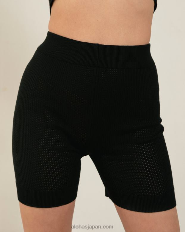 Alohas 黒 42TFH800 女性 ルーキー - 黒のニットショートパンツ