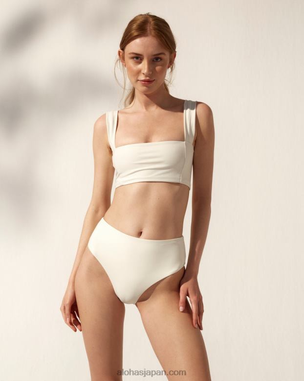Alohas 象牙 42TFH841 女性 ペンタゴン - ホワイトのリサイクルナイロンビキニボトム