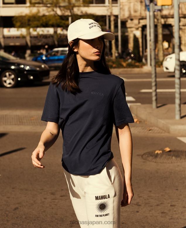 Alohas42TFH903 女性 地球のために - ネイビーブルーのTシャツ
