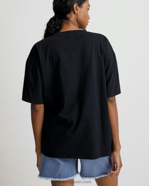 Alohas 黒 42TFH862 女性 スラック - 黒のコットントップ